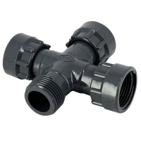 DURA PLASTICS - Croix union pvc f/f/f/m - 1" | HYDRALIANS