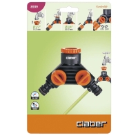 CLABER - Raccord double robinet 2 voies blister | HYDRALIANS