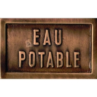 SELECTION HYDRALIANS - Plaque d'information fontaine "eau potable"  14 x 9 cm | HYDRALIANS