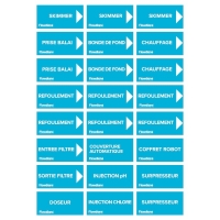 FLOWDIANS - Etiquettes de local technique piscine | HYDRALIANS