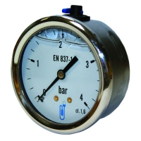 DISTRILABO - Manomètre glycèrine axial inox standard 2.5 bar à 25 bar | HYDRALIANS